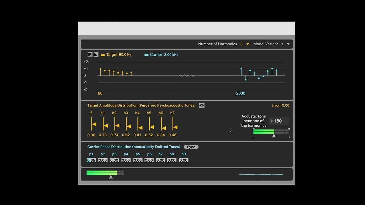 Manipulación de una señal acústica en la interfaz Neural QDTS.